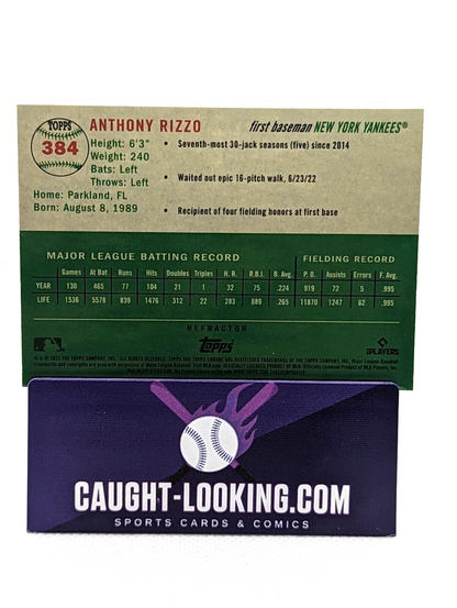 Anthony Rizzo - 2023 Topps Chrome Platinum Anniversary #384 Refractor