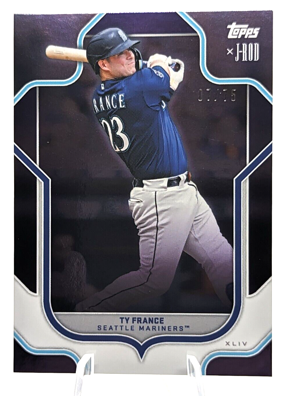 Ty France #46 Purple /75 2023 Topps x J-Rod Show Out Collection 
