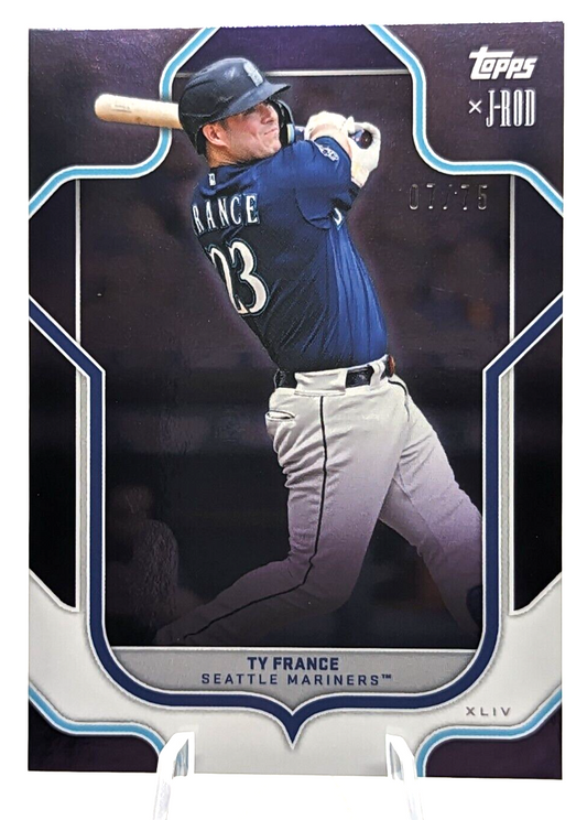 Ty France #46 Purple /75 2023 Topps x J-Rod Show Out Collection 