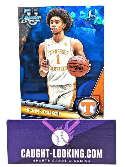 2023-24 Bowman Chrome U Sapphire Freddie Dilione #76 Tennessee