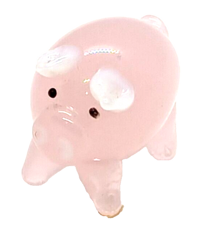 Ganz World Miniature Mini Glass Collectible Figurine Pink Pig
