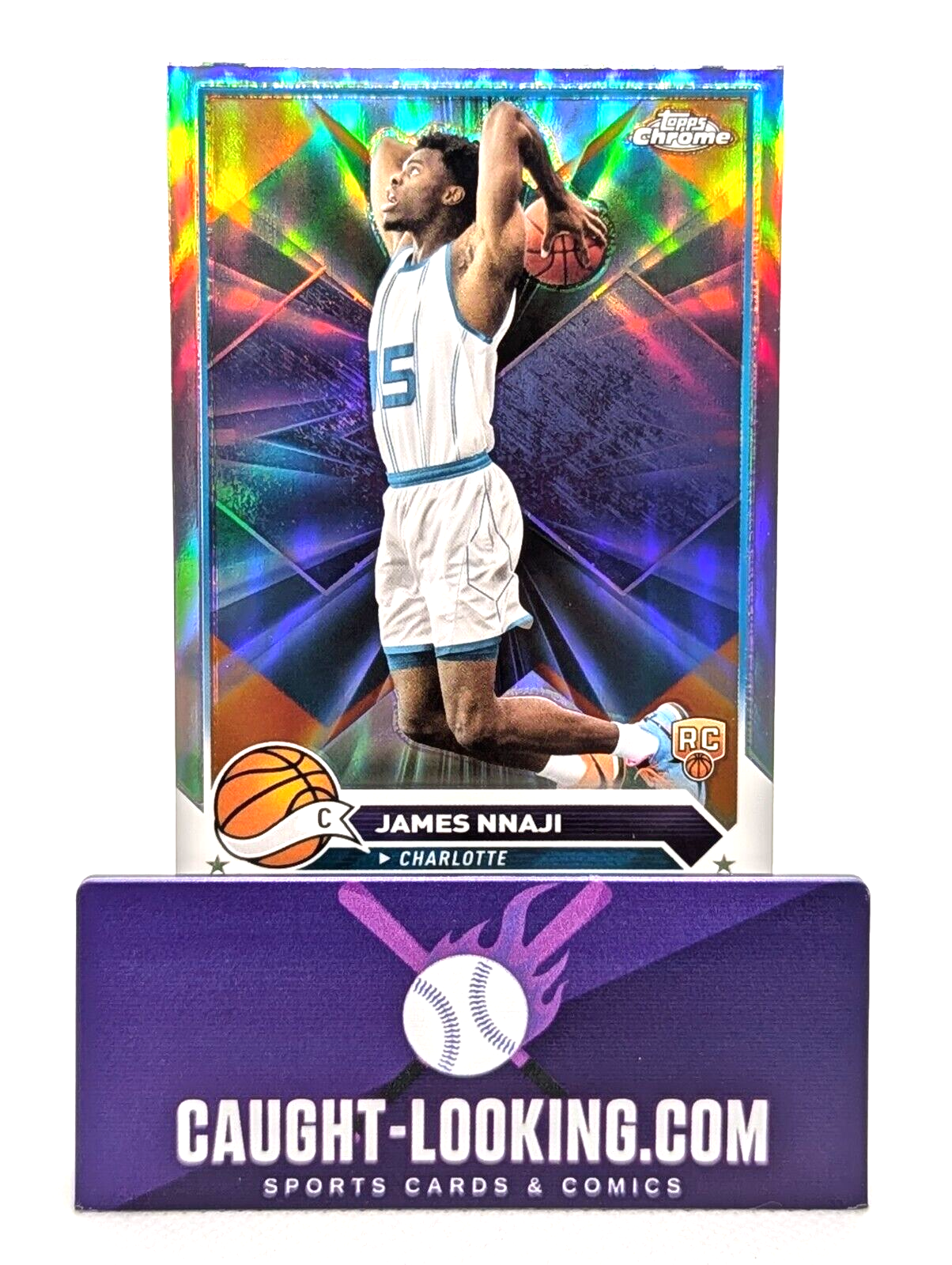 2023-24 Topps Chrome #173 James Nnaji Refractor RC