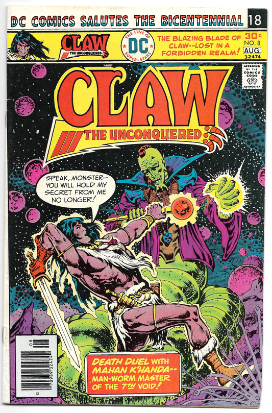 Claw the Unconquered #8 "Master of the Seventh Void" 1976 DC Comics