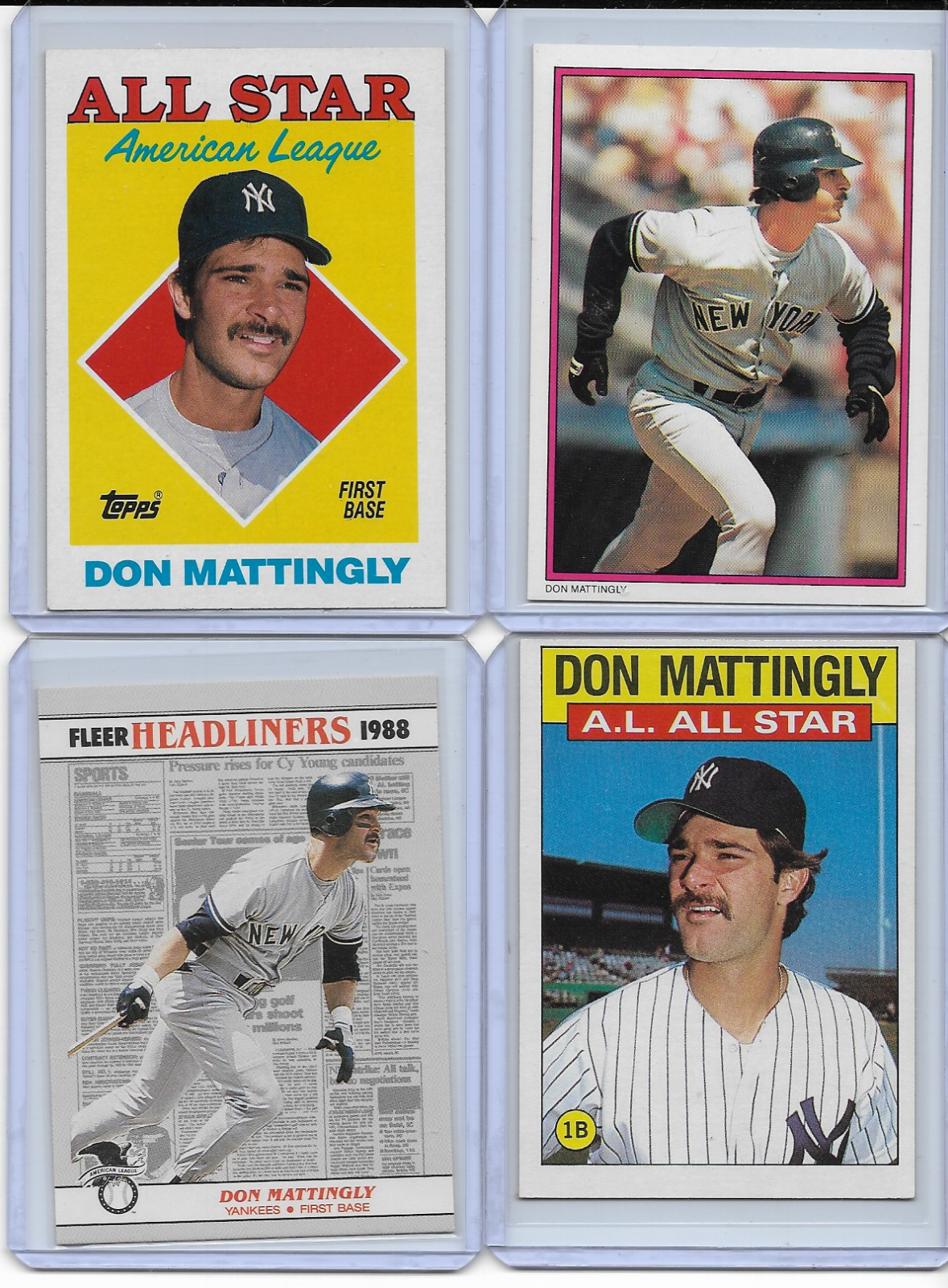 Don Mattingly NY Yankees - 34 Card Collection various cards