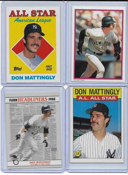 Don Mattingly NY Yankees - 34 Card Collection various cards
