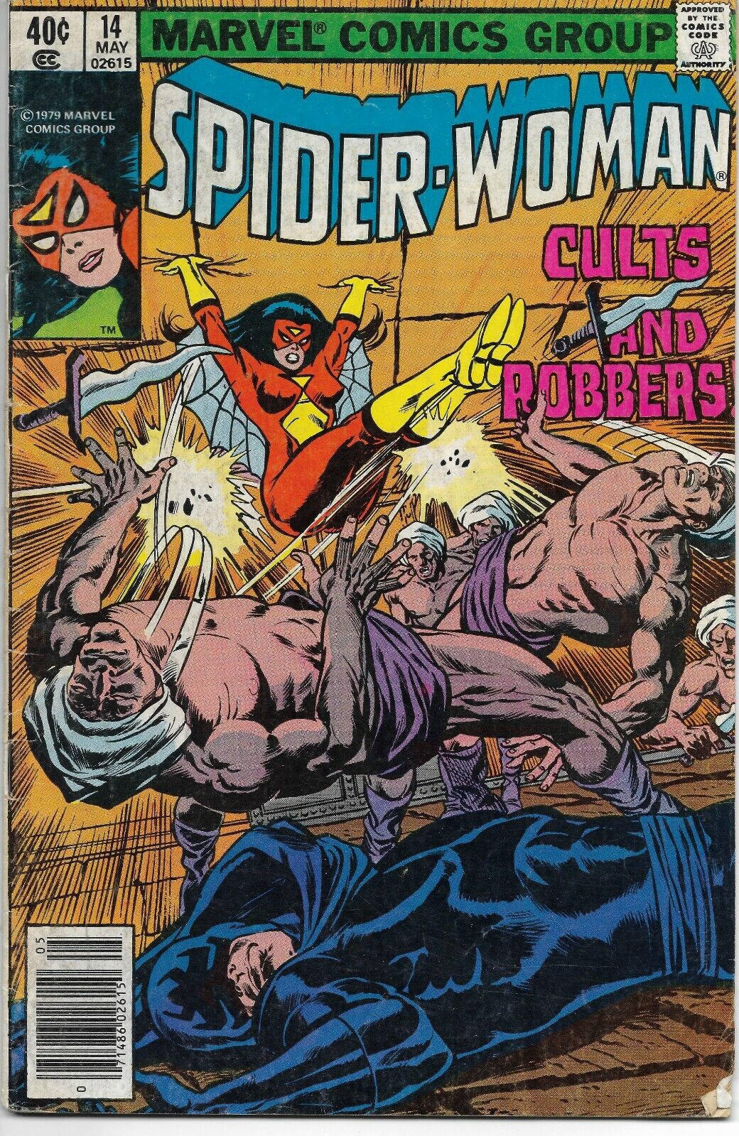 Spider-Woman #14 "Cults and Robbers" 1979 Marvel Comic Book