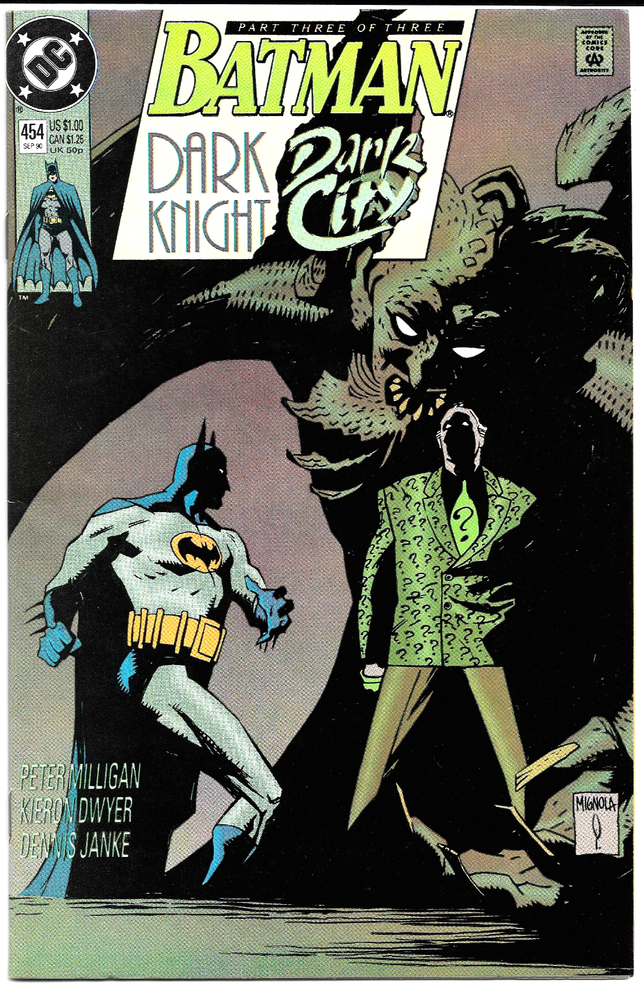 Batman #454 (1990) DC Key Issue Comic Dark Knight City Riddler App
