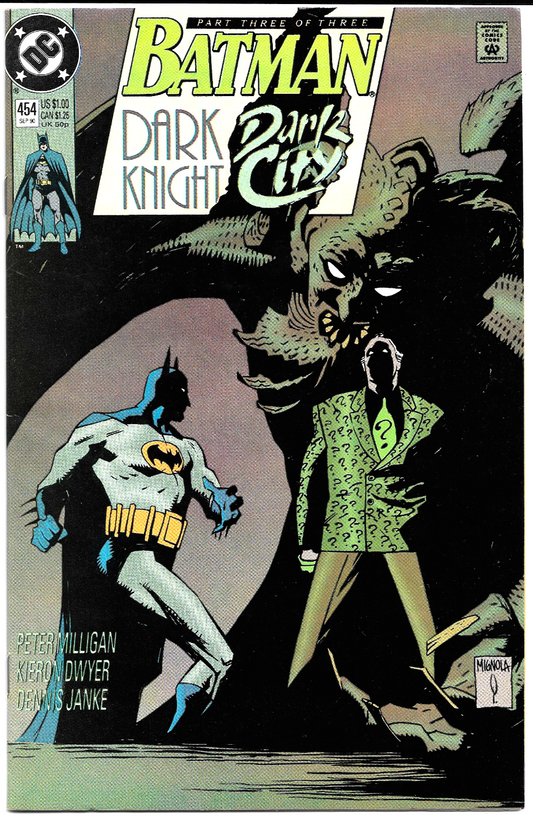 Batman #454 (1990) DC Key Issue Comic Dark Knight City Riddler App