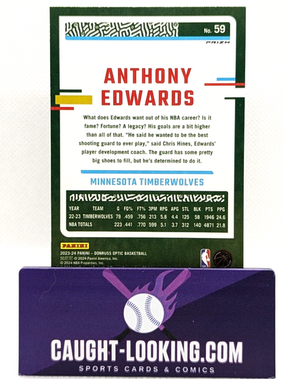 Antony Edwards - 2023-24 Panini Donruss Optic Basketball #59 PINK HYPER