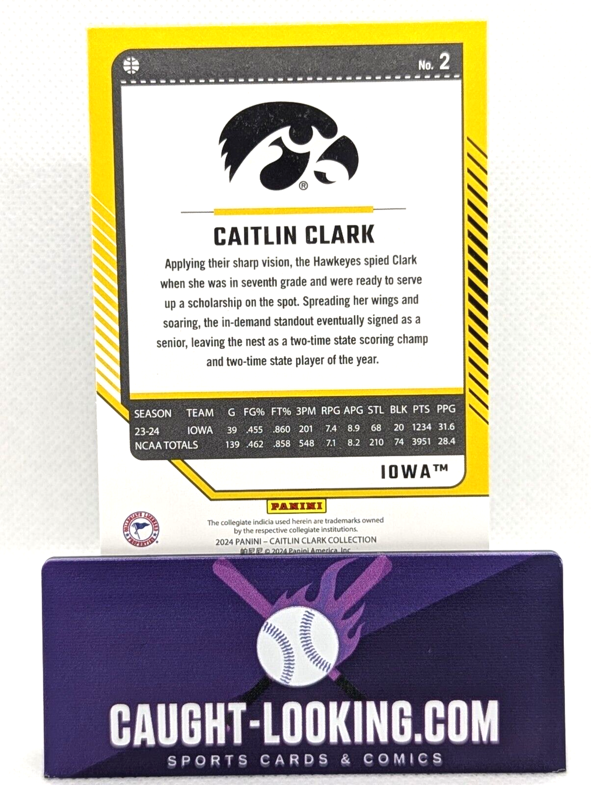 2024 Panini Caitlin Clark Collection - Base Donruss Panini #2 Caitlin Clark (RC)