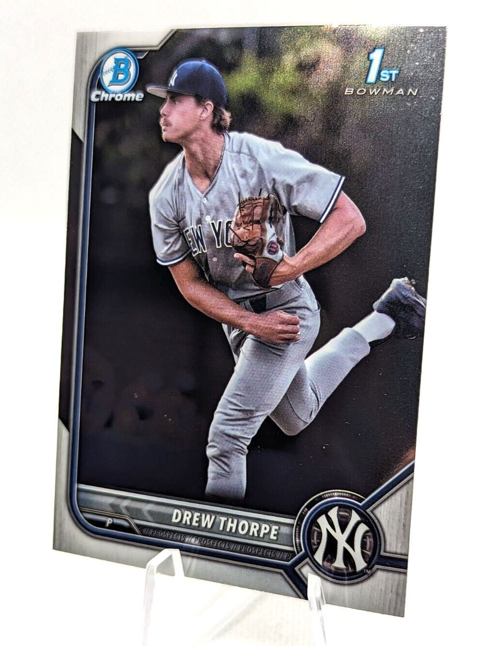 Drew Thorpe #BDC-25 2022 Bowman Draft Chrome NY Yankees Prospect