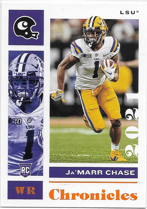 Ja'Marr Chase [Orange] #5 2021 Panini Chronicles Draft Picks LSU Tigers