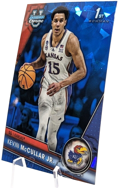 2023-24 Bowman Chrome U Sapphire Kevin McCullar Jr #60 Kansas