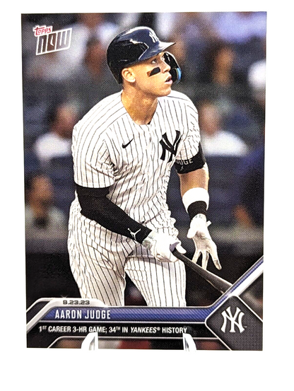 Aaron Judge 3 Home Runs 34th Yankees History 2023 MLB TOPPS NOW Card 754