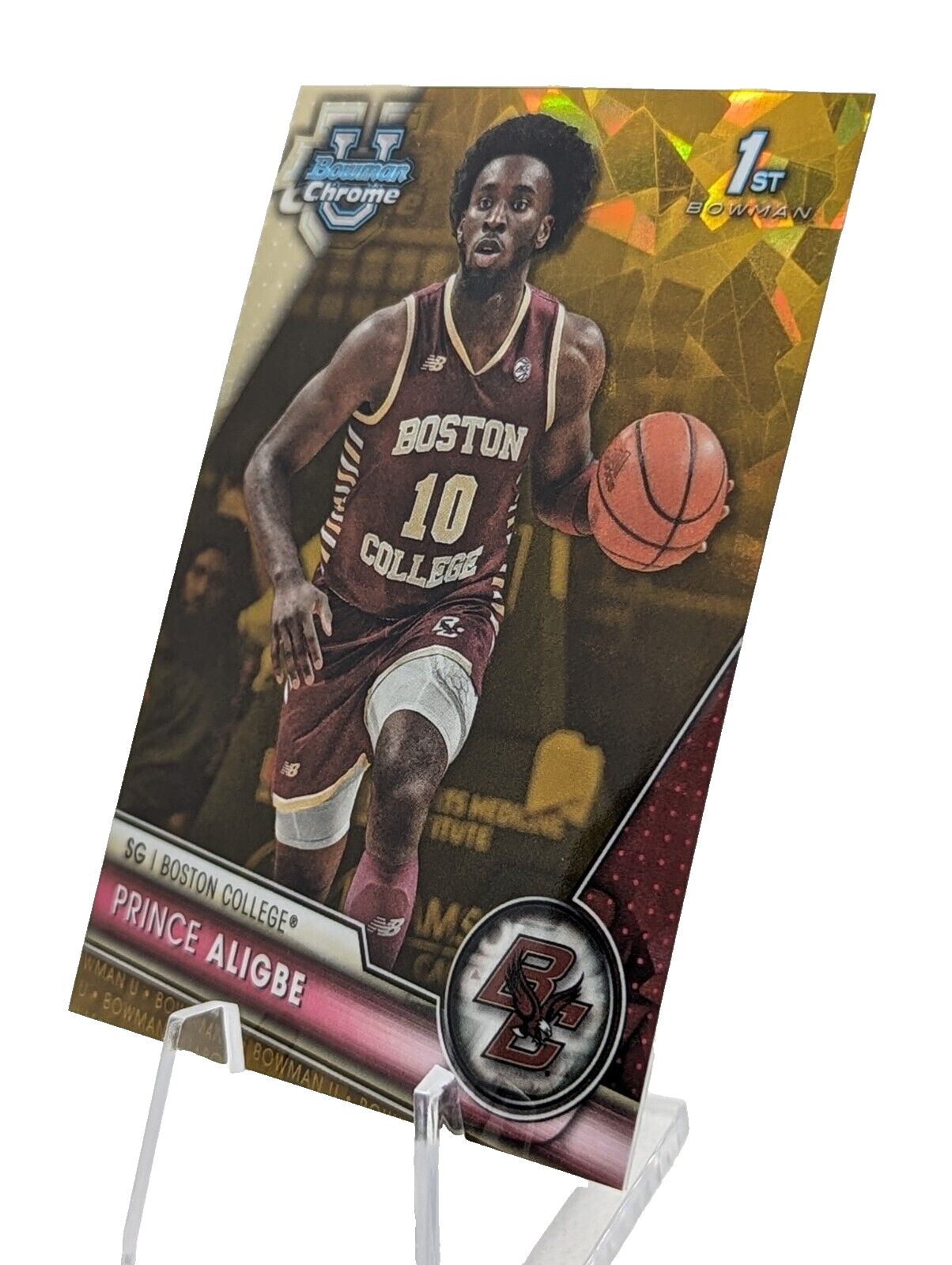 2023-24 Bowman Chrome U Sapphire Prince Aligbe #13 GOLD /50 Boston College