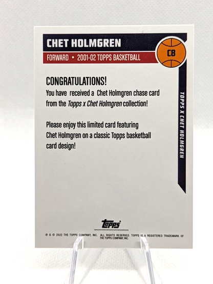 Chet Holmgren - 2022 Topps X Retro Short Print (2001-02 Topps) #C8 Rookie RC