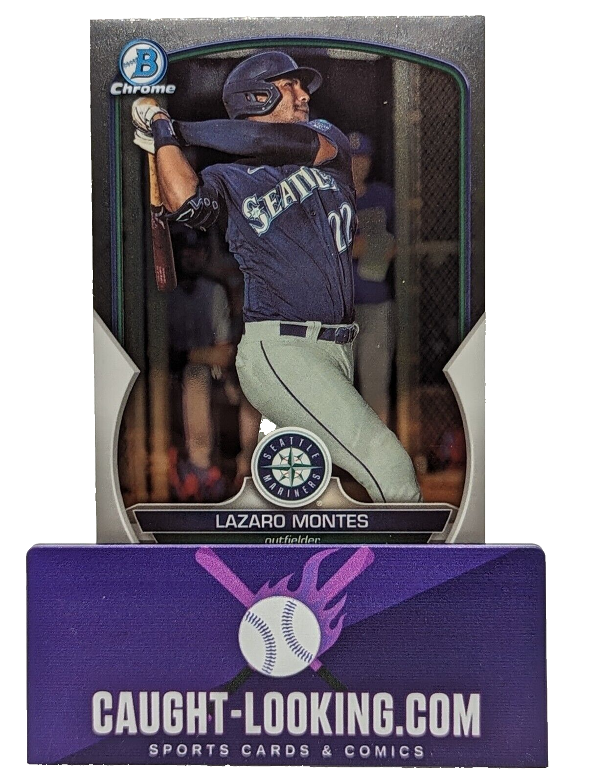Lazaro Montes - 2023 Bowman Draft Chrome #BDC-185  Mariners Prospect