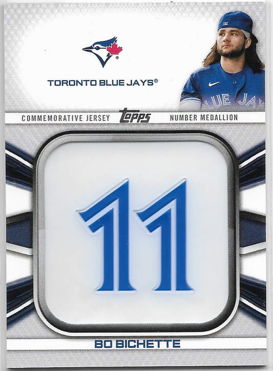 Bo Bichette #JNM-BB 2022 Topps Player Jersey Number Medallion Relics Blue Jays