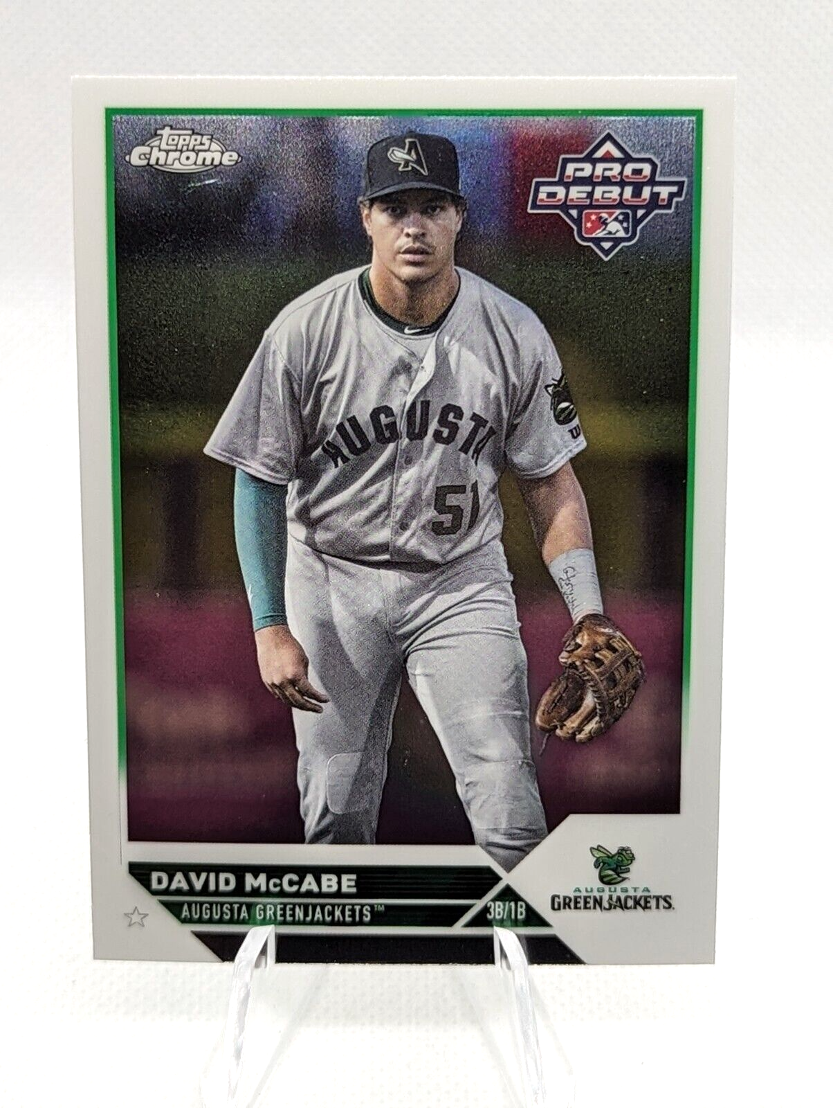 David McCabe - 2023 Topps Pro Debut Chrome #PDC-180 Braves Greenjackets