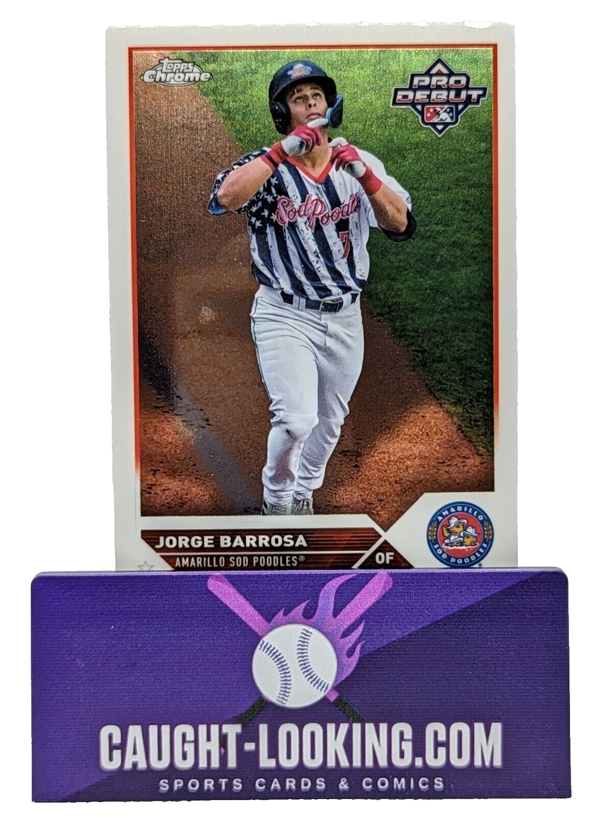 2023 Pro Debut Chrome Base #PDC-21 Jorge Barrosa - Amarillo Sod Poodles