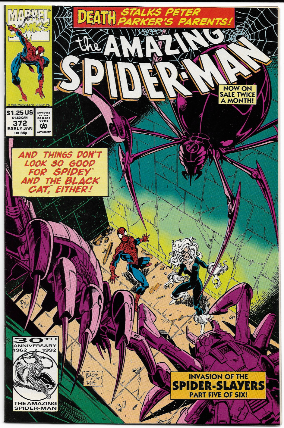 Amazing Spider-Man #372 - 1993 Marvel Comics Invasion of the Spider Slayers 