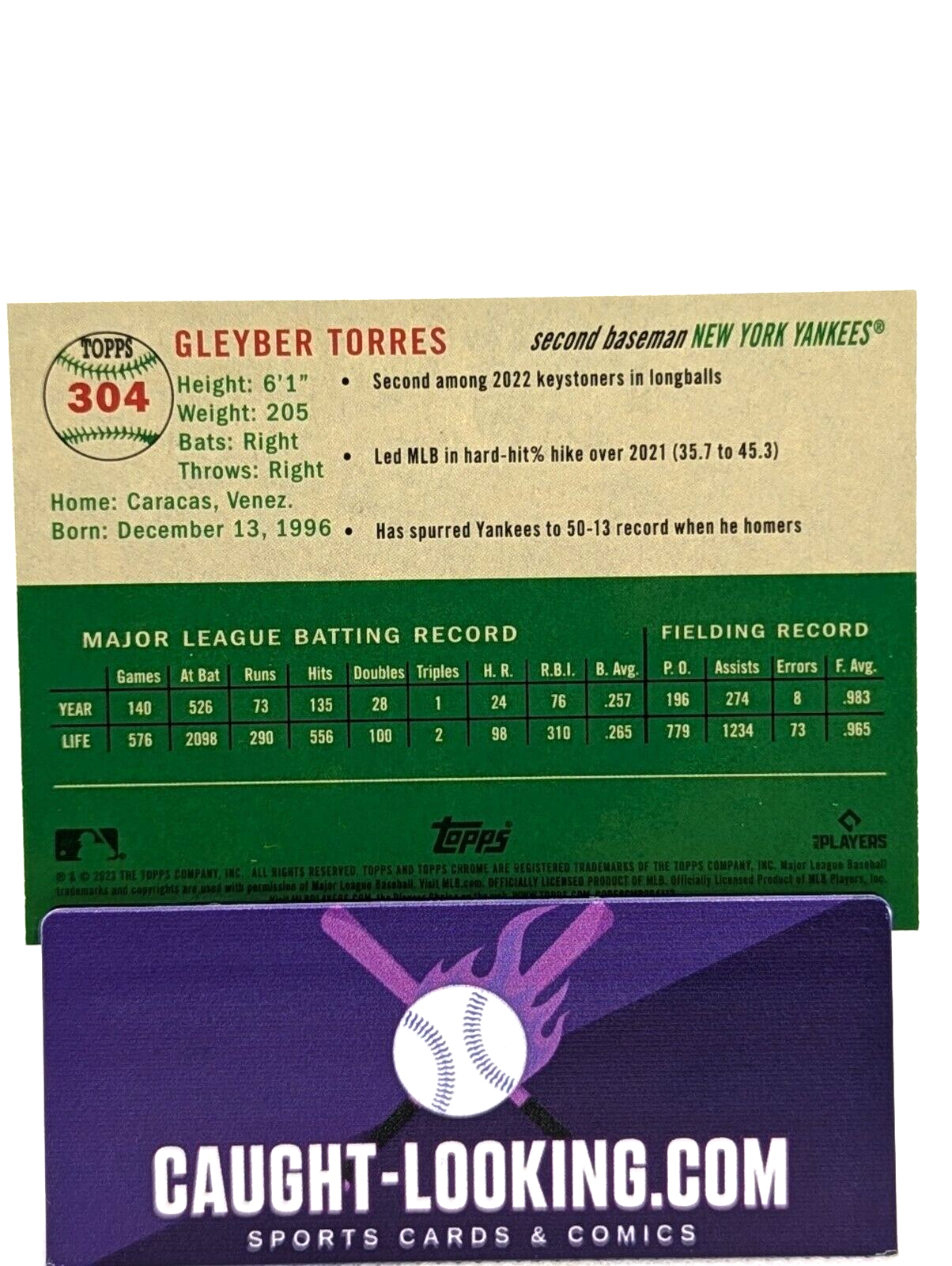 2023 Topps Chrome Platinum Annniversary Gleyber Torres #304 Yankees