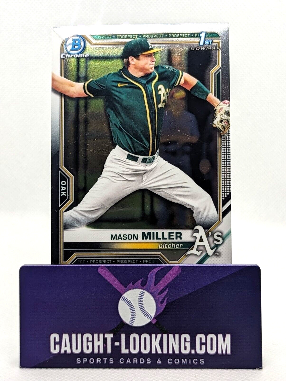 Mason Miller #BDC-85 2021 Bowman Draft Chrome Athletics 1st Bowman