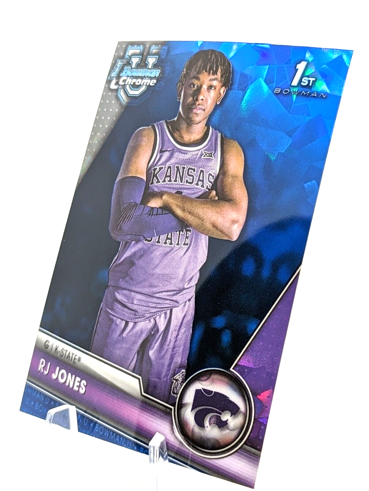 2023-24 Bowman Chrome U Sapphire RJ Jones #37 K-State 1st