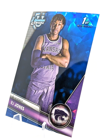 2023-24 Bowman Chrome U Sapphire RJ Jones #37 K-State 1st