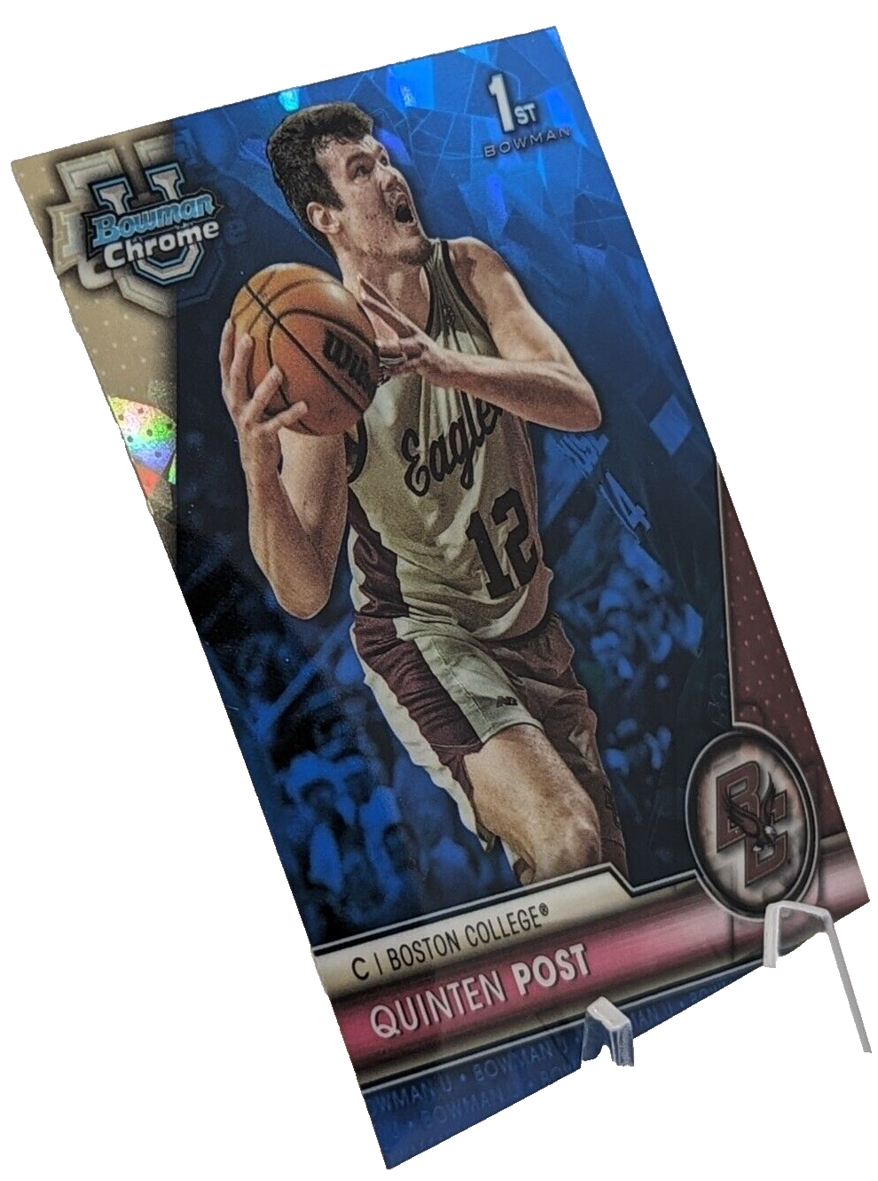 2023-24 Bowman Chrome U Sapphire Quinten Post #14 1st Boston College