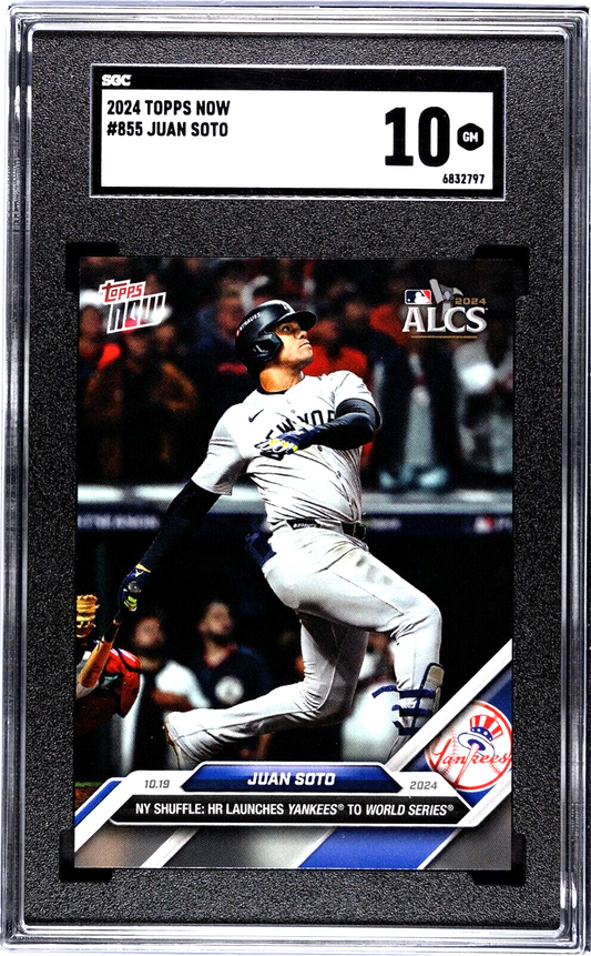 Juan Soto - 2024 Topps NOW #855 SGC 10 ALCS HR Lauches Yankees to World Series