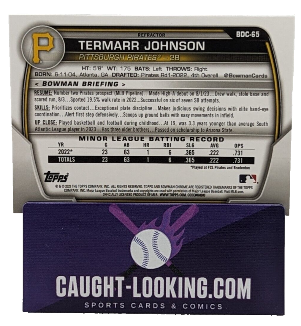 Termarr Johnson - 2023 Bowman Chrome Draft Refractor #BDC-65