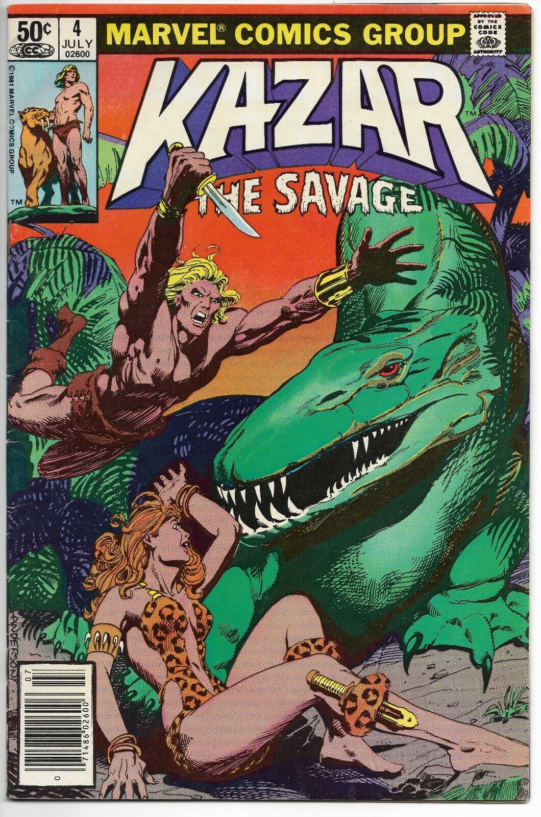 Kazar The Savage #4 - 1981 Marvel Comics "When the Sea Gives Up Its Dead!" 