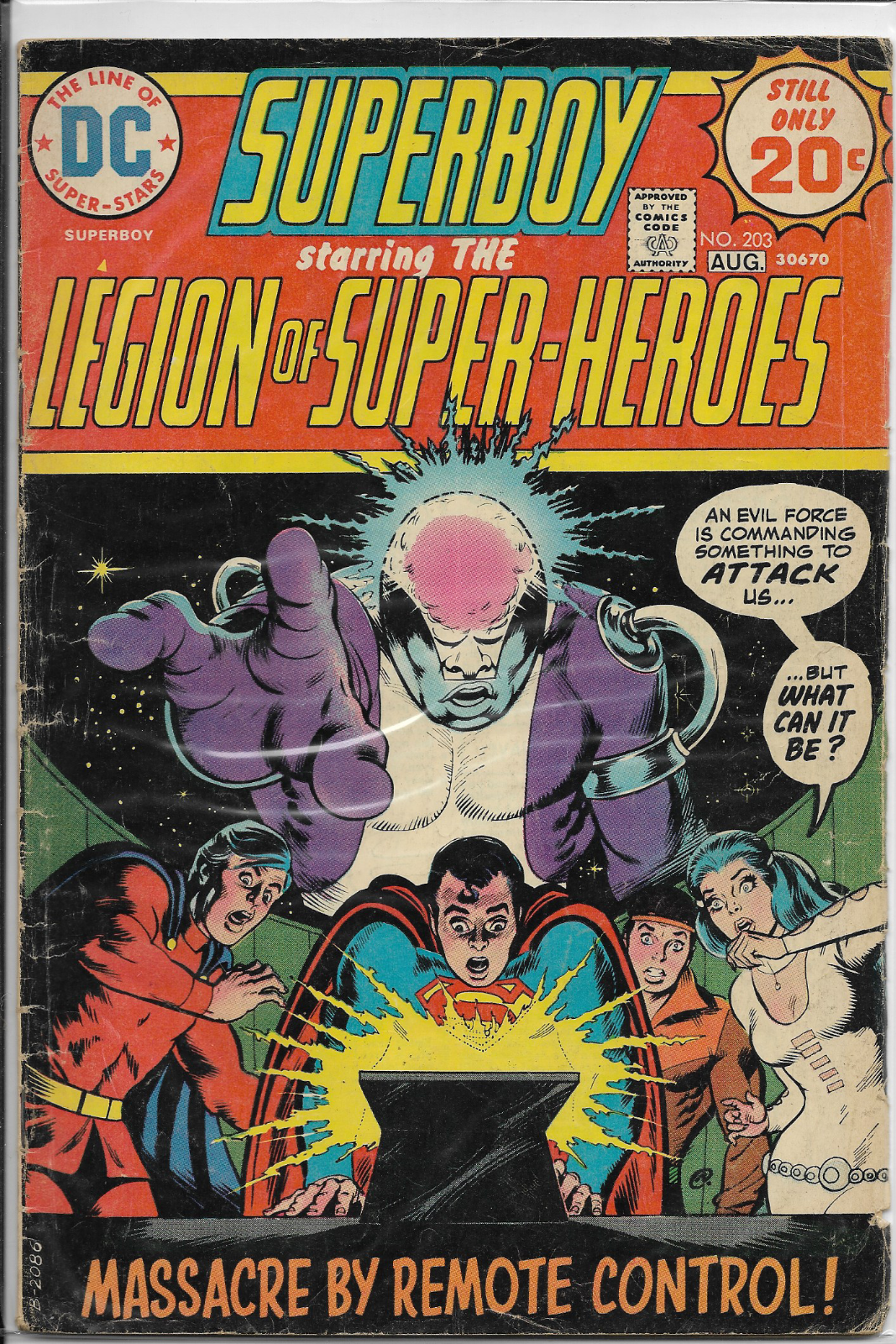 Superboy #203 - "Massacre By Remote Control" - 1974 DC Comic