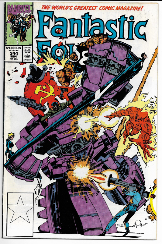 Fantastic Four #344 Marvel Comics 1990  Nukebusters 2 Walt Simonson