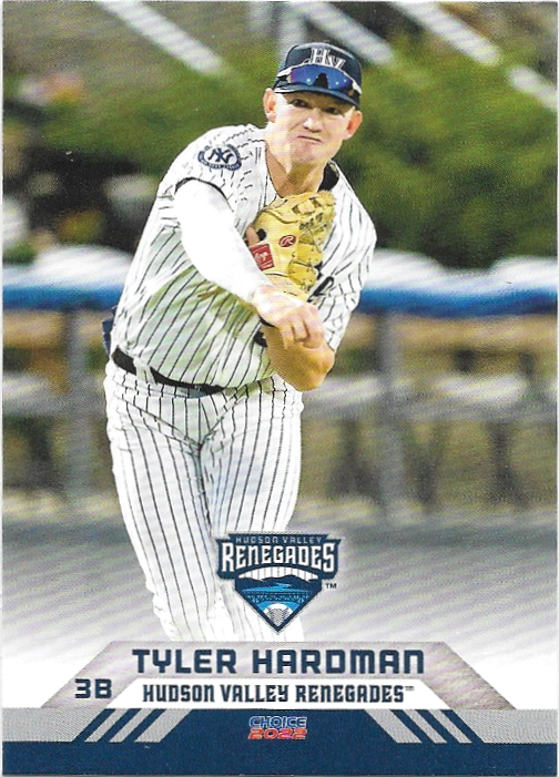 Tyler Hardman - 2022 Hudson Valley Renegades RC Rookie Yankees Minor League