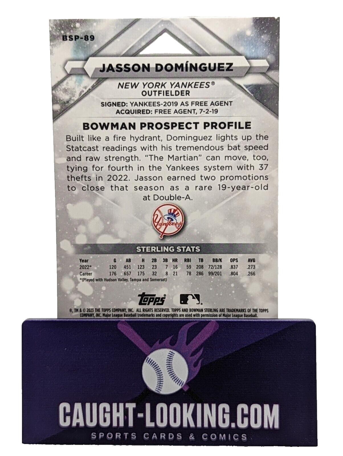 Jasson Dominguez - 2023 Bowman Sterling #BSP-89 Prospect New York Yankees
