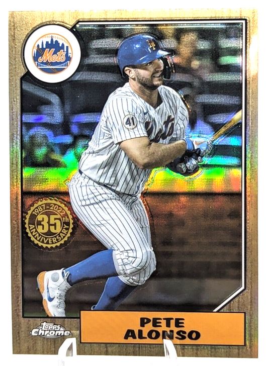 Pete Alonso #87BC-10 2022 Topps Chrome 1987 NY Mets