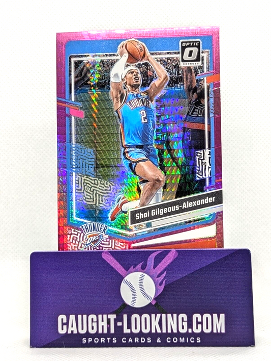 Shai Gilgeous-Alexander Hyper Pink #104 2023 Donruss Optic Oklahoma City Thunder