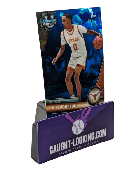 2023-24 Bowman Chrome U Sapphire Chris Johnson #39 Texas