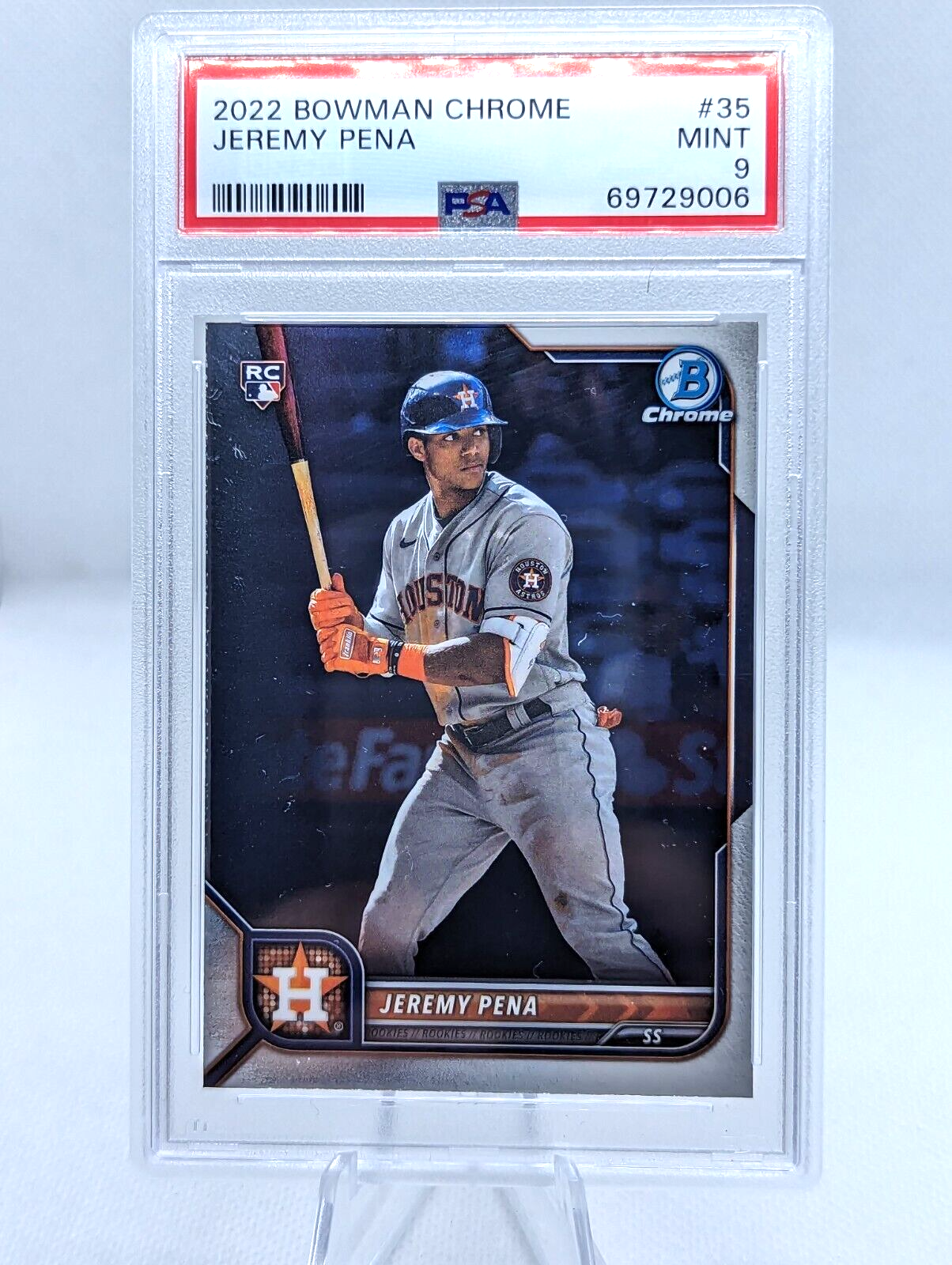 Jeremy Pena PSA 9 2022 Bowman Chrome Rookie #35 RC Rookie