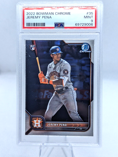 Jeremy Pena PSA 9 2022 Bowman Chrome Rookie #35 RC Rookie