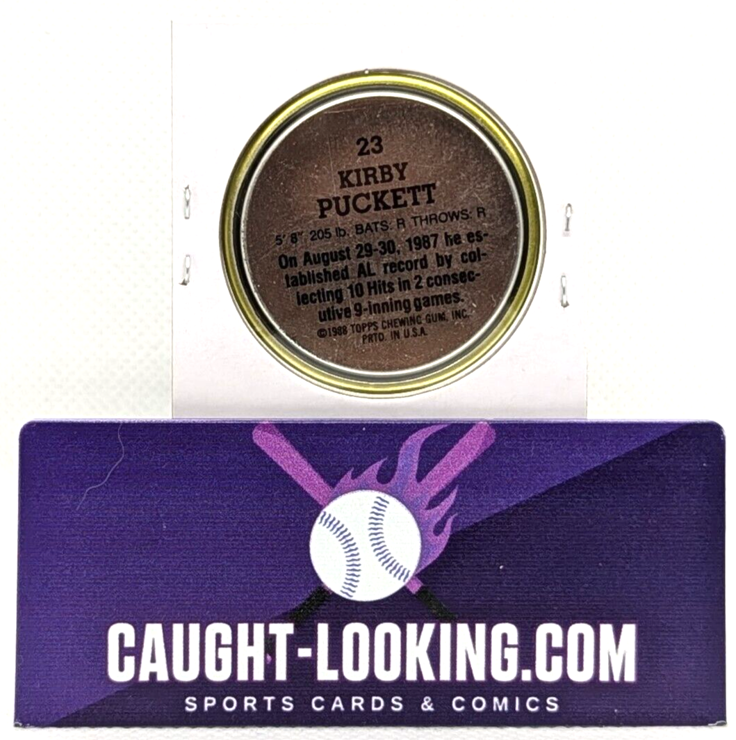 Kirby Puckett - 1988 Topps Coin Twins #23