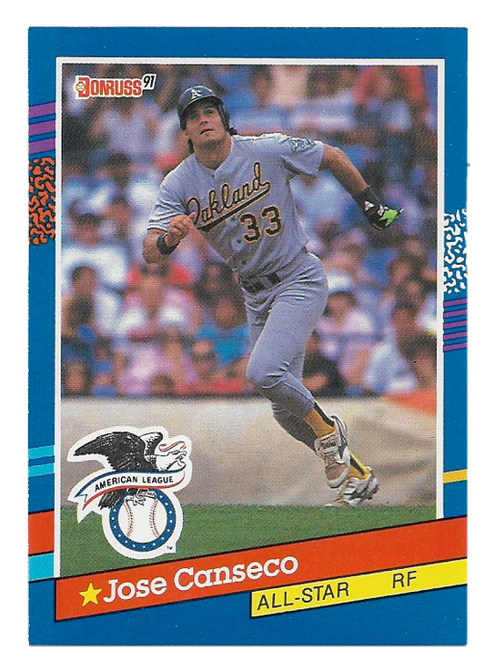 Jose Canseco #50 1991 Donruss All-Star Oakland Athletics