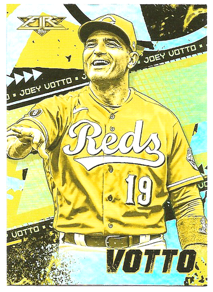 Joey Votto [Gold Minted] #100 2022 Topps Fire Cincinnati Reds