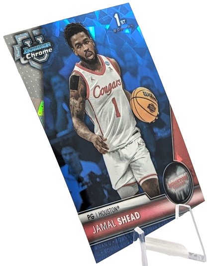 2023-24 Bowman Chrome U Sapphire Jamal Shead #30 1st Houston Cougars