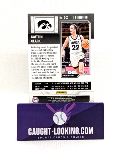 2024 Panini Caitlin Clark Collection Iowa CC3 Contenders Season Ticket
