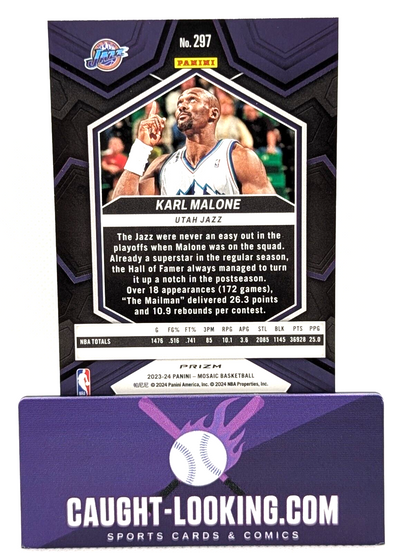 Karl Malone - 2023-24 Panini Mosaic NBA Greats Green #297