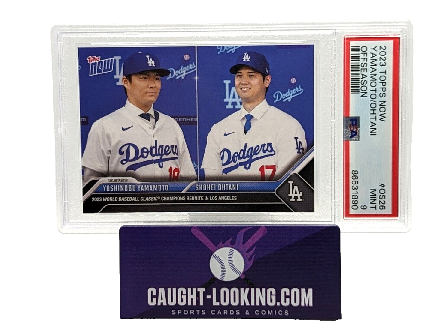 Yoshinobu Yamamoto / Shohei Ohtani 2023 Topps NOW Offseason #OS26 PSA 9