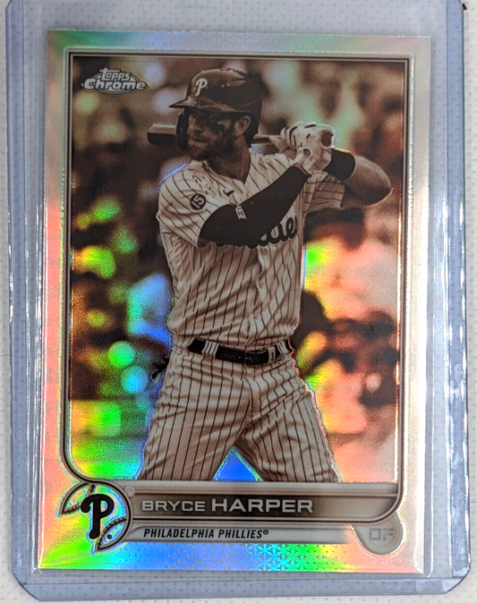 Bryce Harper Sepia #220 - 2022 Topps Chrome Refractor Philadelphia Phillies